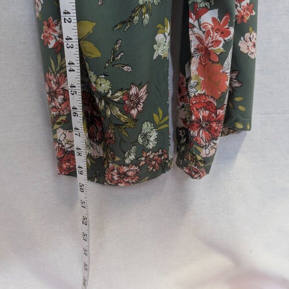 BOG Collective Size Small Green Floral Jumpsuit - Picture 4 of 16